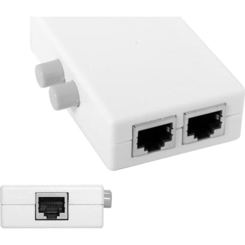 UTP STP 2 in 1 out 2 Ports RJ45 LAN CAT Network Switch Selector Internal External Networking Switcher Splitter Box