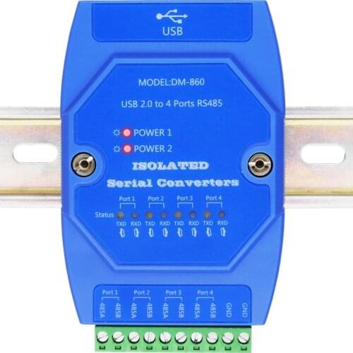 USB to RS485 serial port hub photoelectric isolation lightning protection 4 serial port 485 relay communication converter