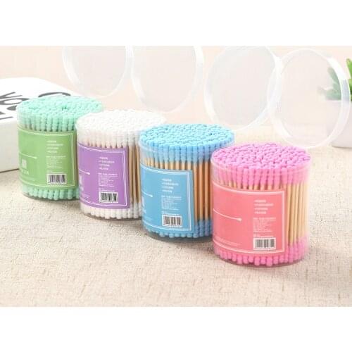 1SET/200PCS Bamboo Cotton Swab Wood Sticks Soft Cotton Buds cleaning of ears Tampons Microbrush Cotonete pampons Health Beauty