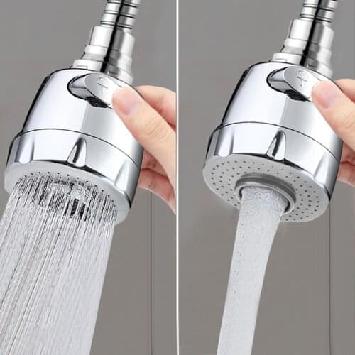 2/3 Modes Adjustment Faucet 360 Degree Rotation Filter Extension Tube Shower Water Saving Tap Universal Kitchen Sink Accessories