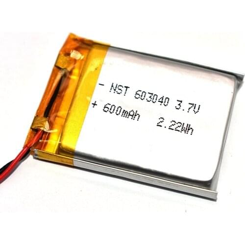 800mAh Li-ion Battery 603040 Lithium Polymer Rechargeable Battery for GPS locator MP3 MP4 bluetooth speaker LED light