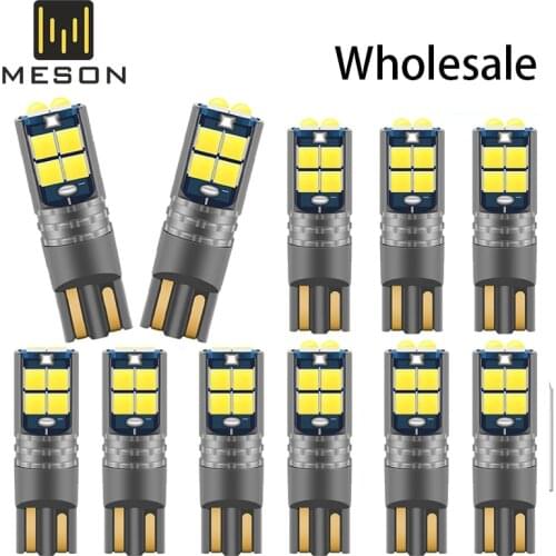 Car T10 Canbus LED W5W 3030 10SMD 12V-24V 194 168 Auto LED Car Interior Light plate Dome Reading Lamp Clearance Light 10W