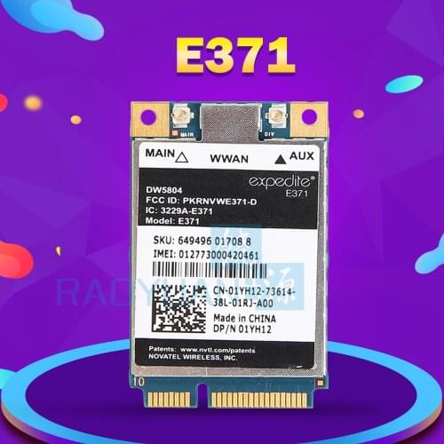 Wireless Wifi Card for Unlocked Dell DW5804 5804 E371 4G LTE/WWAN Mobile Broadband 01YH12 E371 PCI-E 3G/4G WLAN WCDMA module