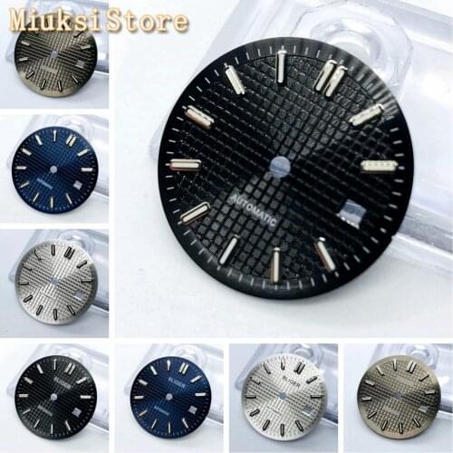 1PCS 31mm sterile blue black silver gray watch dial Fit ETA2836/2824 Mingzhu DG2813/3804 Miyota8215 821A 8205 automatic movement
