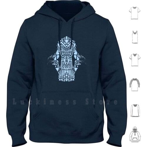 Being Supportive ( Clothes / Stickers ) Hoodie Long Sleeve Tribal Face Tribal Faces Mask Hands Totem Pole New Recent
