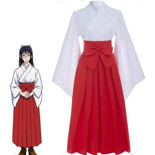 Jujutsu Kaisen Costume Iori Utahime Cosplay Kimono Dress Adult Woman Tops Red Skirt Halloween Party Outfits