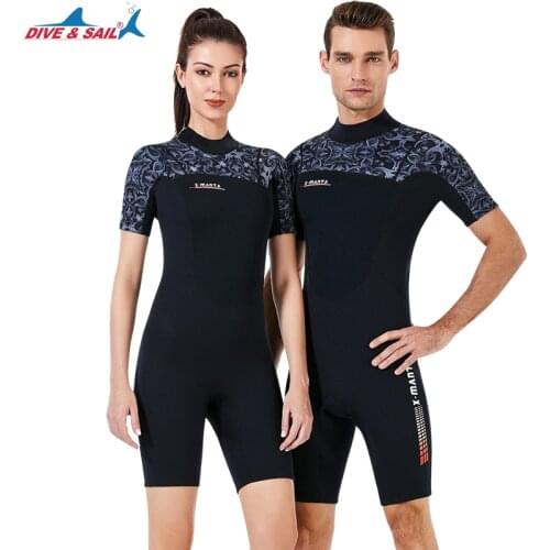 Womens Wetsuits 1.5mm Neoprene Back Zip Shorty Dive Skin for Spearfishing,Snorkeling, Surfing,Canoeing,Scuba Diving Suit