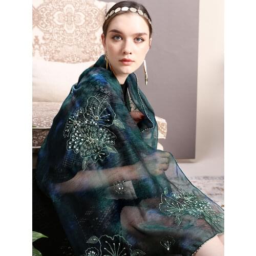 Nepal Merino 75% Wool 25% silk Pashmina Scarf Women Handmade Autumn Winter Warm Scarf India Nepal importe Boiled Wool Shawl