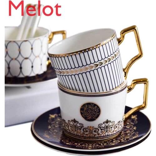 New arrive fashion design office 220ML delicate Ceramic coffee tea Metal Cups with handles for the hotel and home