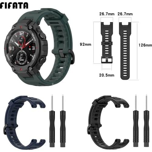 FIFATA 2020 New Silicone Watch Strap For Xiaomi Amazfit T-Rex Sport Watch Replacement Band Strap For Amazfit T-rex Watch Band