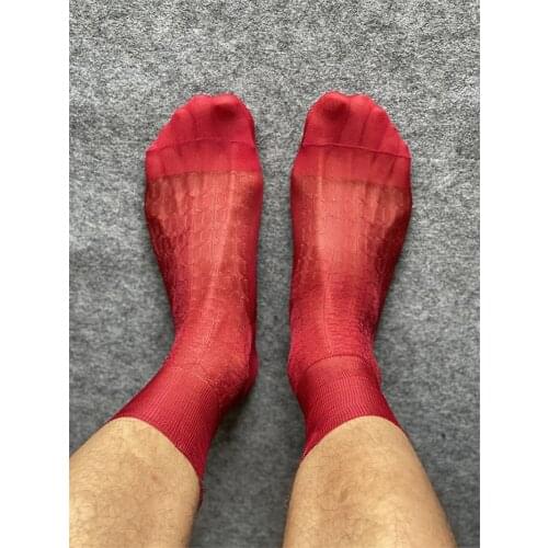 Limited Edition Male Socks Celebrity Socks Stunning Red Alluring Sex Temptation Real Hot Socks For Gay Homosexual Dress Socks