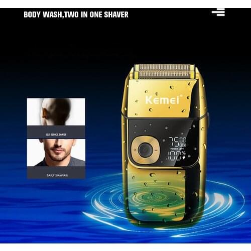 Original Kemei Men Professional Electric Shaver Machine KM-2028 Metal Body LED LCD Display Barber Electric Beard Hair Shaver