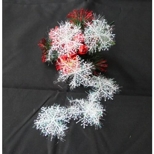Christmas Ornament 60pcs/lot White Plastic Christmas Snowflake Christmas 6cm Tree /Window Christmas Decorations For Home