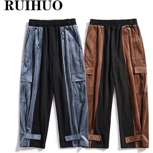 RUIHUO Men's Corduroy Trousers