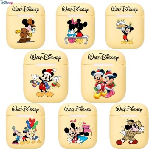 Disney Cute Mickey Mouse Silicone Case For Apple Airpods 1/2 Cover Protective Earphone Case Headphones Cases Protective For Appl