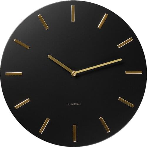 Modern Design Black Metal Wall Clock Living Room Modern Light Luxury Simple Bedroom Silent Art Nordic Retro Reloj De Pared 3d