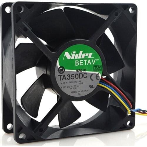 TA350DC M35172-35 90*90*32mm DC 12V 0.55A Desktop 4 Wire Temperature Control Cooling Fan