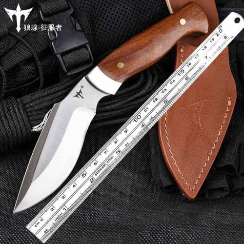 Voltron Outdoor tactical straight knife, high hardness special forces field survival saber, wilderness portable cutter