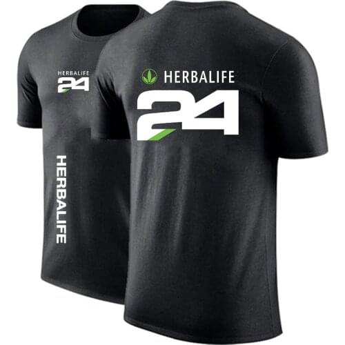 Herbalife 24 Logo Custom Summer Comfortable Men Print T-shirts Sleeve O-neck Solid Color Decal Loose Tshirt Casual Men Tee