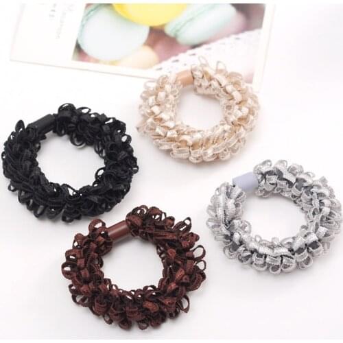 Thickened Corn Flower Elastic Hair Bands Hair Elastic Rubber Bands Ring Tie Hair Accessories Scrunchy Headband For Women