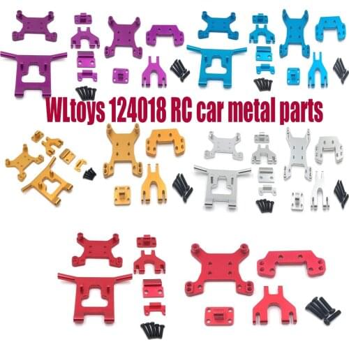 WLtoys 124018 RC car spare parts upgrade Metal Front rear shock mounts bumper
