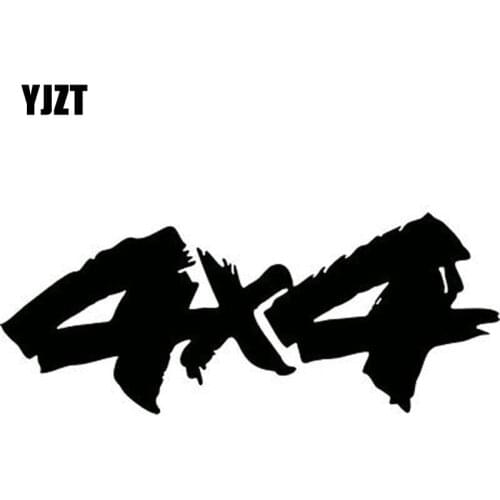 YJZT 13.5X5.5CM 4X4 Interesting Vinyl Decals Car Sticker Motorcycle Car-styling Black/Silver S8-0280