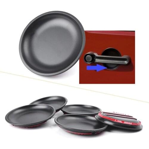 5Pcs Black Outside Door Handle Recess Guard Cover For 2007-2017 Jeep Wrangler JK Unlimited 4 Door Handle Recess Guard Bowl