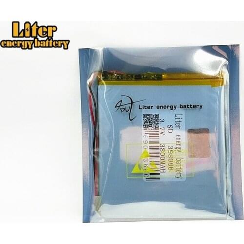3.7v li po li-ion batteries 3.7V polymer lithium battery 398088 3800mAh Rechargeable Battery For Tablet PC DVD PDA MID