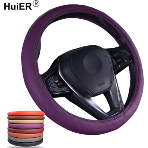 8 Colors Universal Car Steering Wheel Cover Volant Comfortable Anti-Slip Auto Braid on the Steering-wheel 38CM Funda Volante