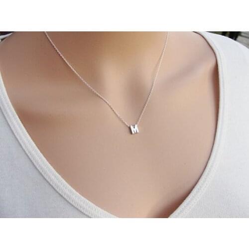 Alphabet Letters Initial Name Necklace Couple Pendant Charm Jewelry for Women Fashion Love Gift