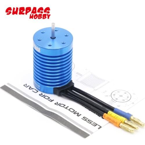 RC Motor,F540 3930KV/3300KV/4370KV 4Poles Sensorless Brushless Motor for 1/10 Racing Car