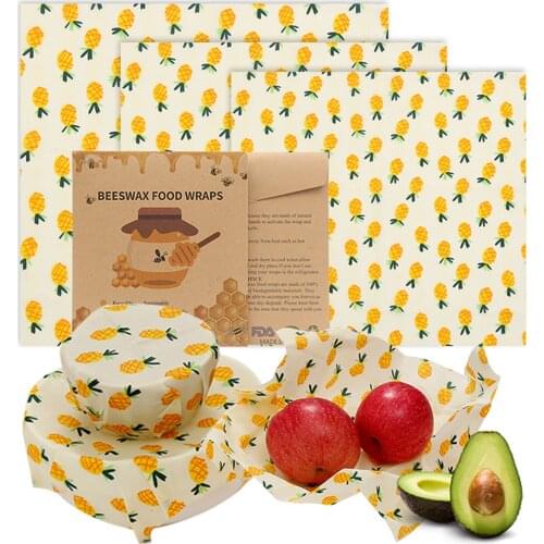 Bee Wax Cloth Fresh-Keeping Paper Fresh-Keeping Cloth Food Packaging Paper Natural Reusable Beeswax Cloth Wrap Sandwiches, Chees