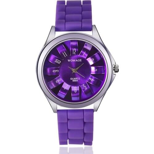 Fashion Silicone Strap Flower Design Womage Brand Watches Men Women Wristwatch Classic Casual Female Quartz Watch Gift Student