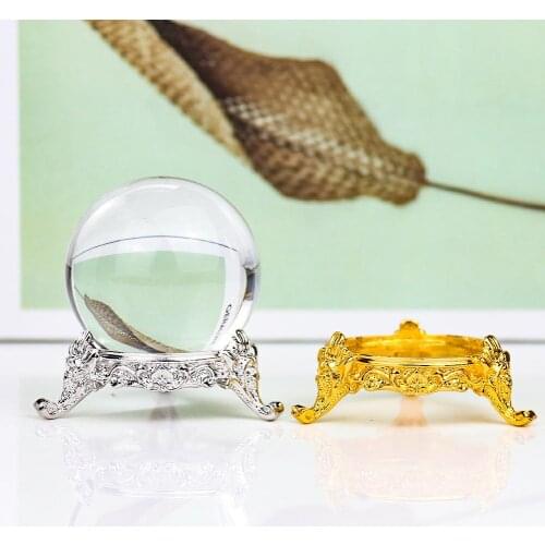Crystal Ball Display Stand Ornamental Stone Metal Ornaments Holder Base for Crystal Mineral Jewelry Support Decoration Accessory