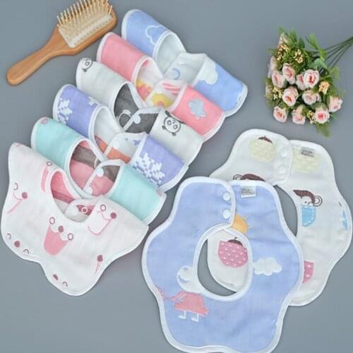 Baby Bibs 360 Degree Rotation Muslin Baby Kids Bandana Burp Cloth Soft Newborn Infant Saliva Towel Baby Stuff