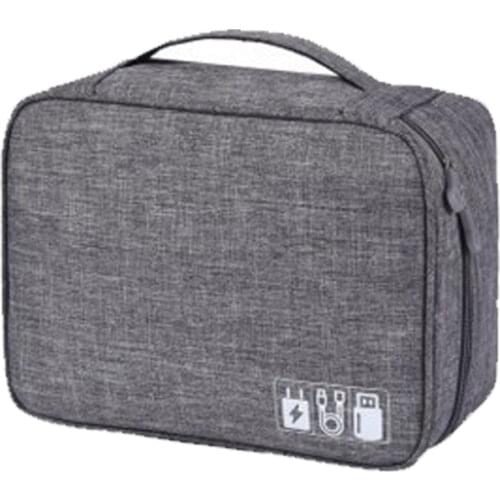 Wobag New Polyester Mens Travel Electronic Accessories Travel Bag Organizer For Date Line SD Card USB Cable Digital Device Bag