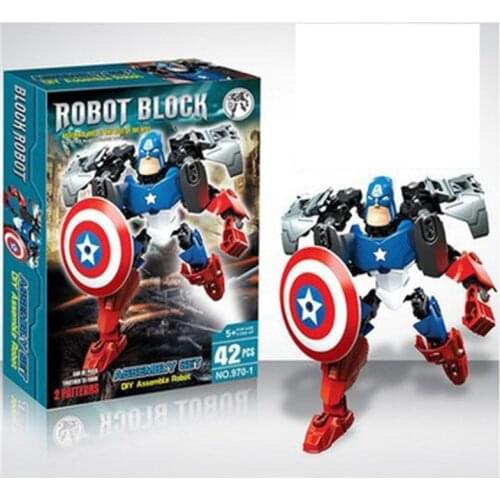 2021 NEW Hot Marvel Avengers Captain America Lronman Hulk Thor Superhero Action Figure Assembling Toy For Children