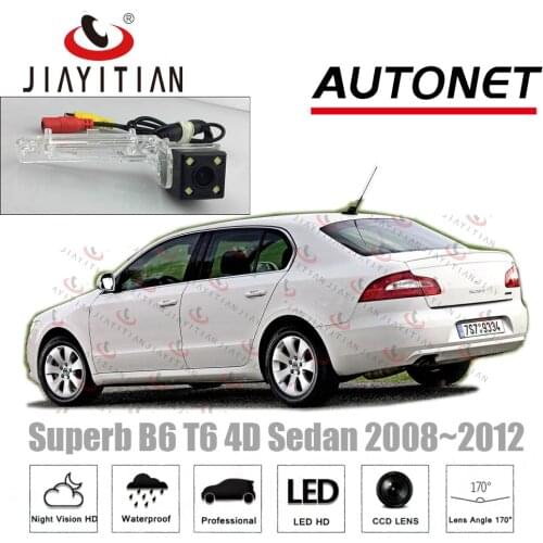 JIAYITIAN Rear View Camera For skoda superb 2 sedan 2008 2009 2010 2011 2012 CCD Night Vision backup camera license plate Camera