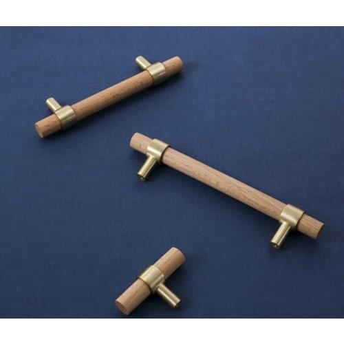 Brass Kitchen Door Cabinet Pulls Furniture Wardrobe Wood Handle For Drawer Knobs And Handles Dresser Pull Knob