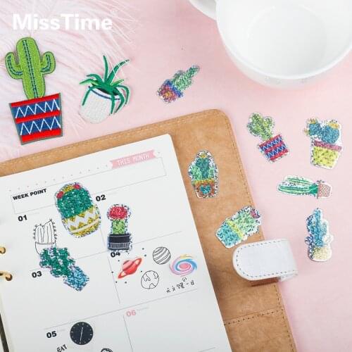 30pcs/pack Cactus Laser Decorative Sticker Set Diary Album Label Stickers DIY Stationery Stickers Gift Diary Deco Pack