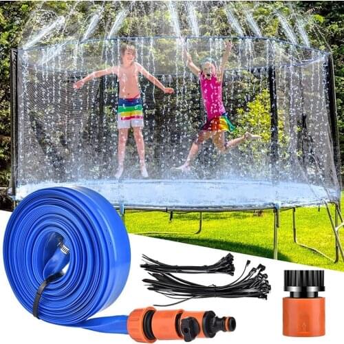 LBER Trampoline Sprinkler 39 Ft/12M Outdoor Trampoline Water Sprinkler for Fun Summer Water Game Sprinkler