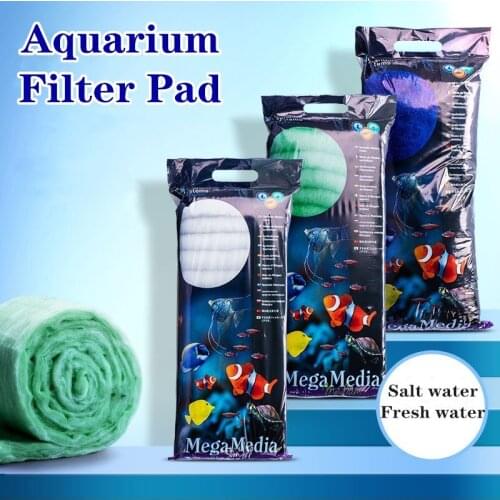 Mega Media Premium Aquarium Filter Pad Koi Pond Filter Pad Media Roll Polishing Filter Pad for Fresh/Saltwater Reef Aquarium