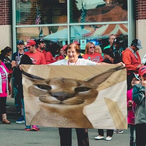 Floppa Cute 552 Flag Banner Home Outdoor Gift Party Lesbian Patch Russia Flag Military Ticket