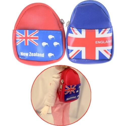 Fashion 1:6 For blythe doll 1/6 coin Bag Doll Dolls Bag Backpack For Barbie Doll Knapsack Packsack Accessories about 7*8cm