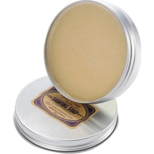 100g Mens Shaving Cream Goat Milk Shaving Soap Foaming Lather Natural Beard Professional Conditioner Razor Barber Salon Tool