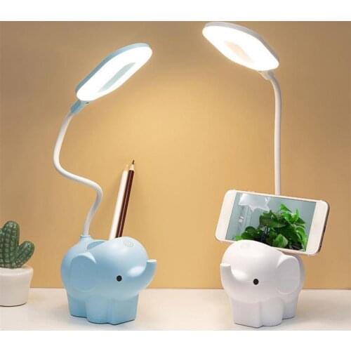 Table Lamp Leds USB Night Light Stepless Dimming Desk Light Eye Protection Learning Multi-Function Bracket Pen Holder