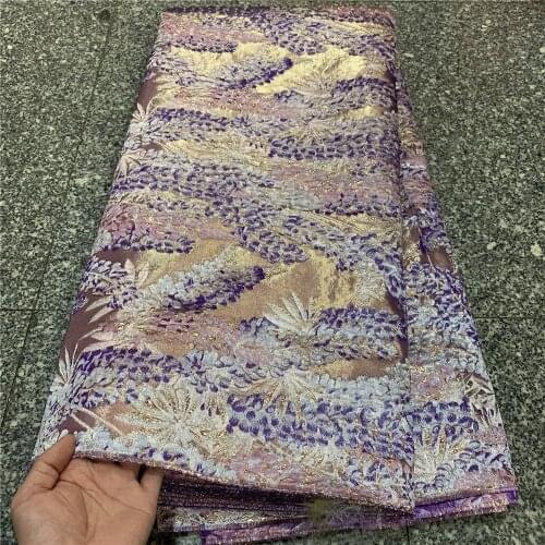 Latest Brocade Jacquard Lace Fabric French Tulle Lace Fabric 2021 High Quality African Nigeria Lace Fabric For Dress ZP083