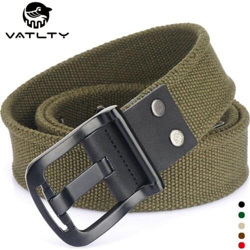 2021 New Mens Canvas Belt Anti-rust Hard Alloy Buckle Tough Natural Thick Canvas Jeans Belt Natural Cowhide Casual Belt For Men