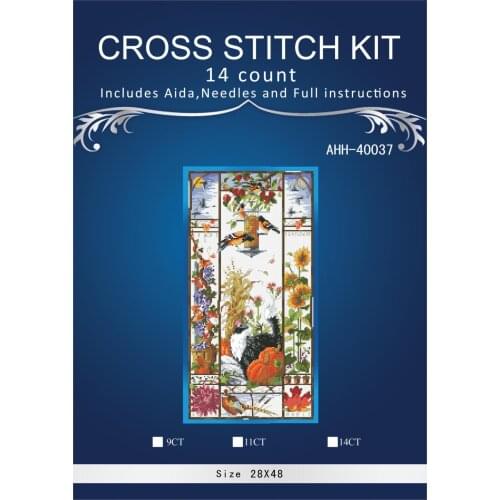 Oneroom seasons 1 flowers Embroidery Needlework Crafts 14CT Unprinted DMC DIY Quality Cross Stitch Kits Handmade Arts Decor
