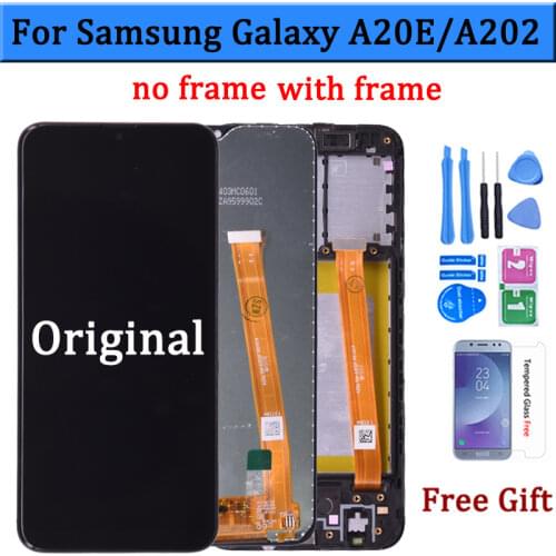 Original For Samsung Galaxy A20e LCD Display Touch Screen Digitizer Assembly A202 A202F Replace For SAMSUNG A20e LCD Screen